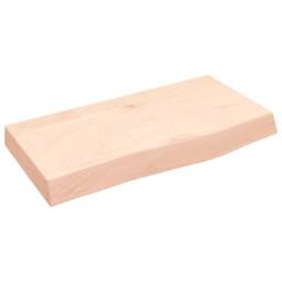 Berkfield Home Wall Shelf 60x30x(2-6) cm Untreated Solid Wood Oak in Light Tan - thumbnail 2