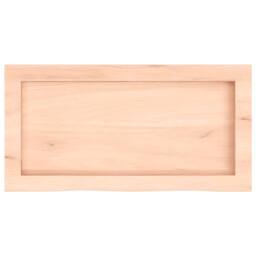 Berkfield Home Wall Shelf 60x30x(2-6) cm Untreated Solid Wood Oak in Light Tan - thumbnail 4