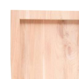 Berkfield Home Wall Shelf 60x30x(2-6) cm Untreated Solid Wood Oak in Light Tan - thumbnail 6