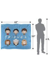 Warner Brothers Friends Silky Touch Super Soft Throw Blanket 152x127cm in White - Size: 152x127 cm - thumbnail 3