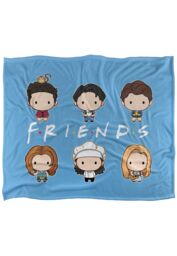 Warner Brothers Friends Silky Touch Super Soft Throw Blanket 152x127cm in White - Size: 152x127 cm - thumbnail 1