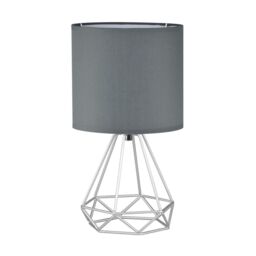 First Choice Lighting Set of 2 Christie - Silver Geometric Lamps - thumbnail 3