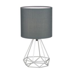 First Choice Lighting Set of 2 Christie - Silver Geometric Lamps - thumbnail 2