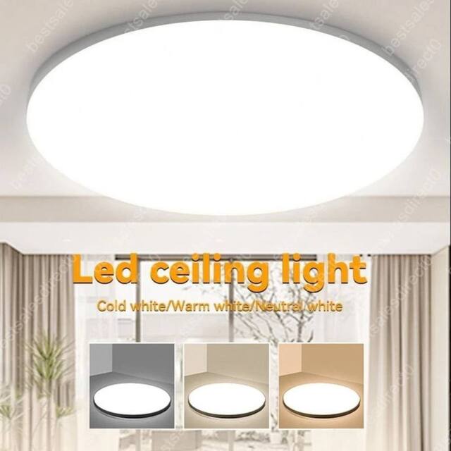NESTLUNE Round LED Ceiling Light Panel Down Lights Bathroom in White - image 1