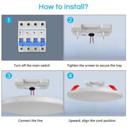 NESTLUNE Round LED Ceiling Light Panel Down Lights Bathroom in White - thumbnail 3