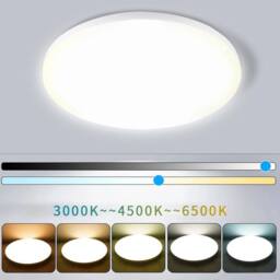 NESTLUNE Round LED Ceiling Light Panel Down Lights Bathroom in White - thumbnail 5