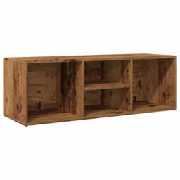Berkfield Home Shoe Storage Bench Old Wood 105x35x35 cm Engineered Wood in Brown - Size: 105 x 35 x 35 cm - thumbnail 1