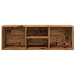Berkfield Home Shoe Storage Bench Old Wood 105x35x35 cm Engineered Wood in Brown - Size: 105 x 35 x 35 cm - thumbnail 4