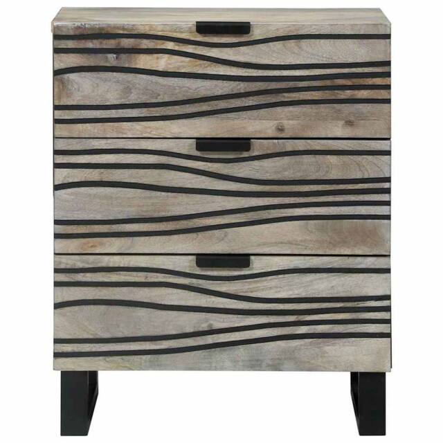 Berkfield Home Beautiful Bedside Tables with Drawer White & Black 50 x 33 x 60 cm - image 1