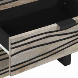 Berkfield Home Beautiful Bedside Tables with Drawer White & Black 50 x 33 x 60 cm - thumbnail 7