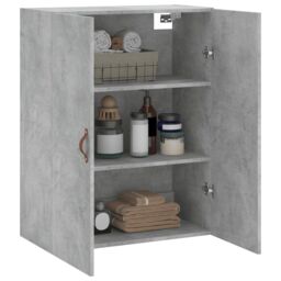 Berkfield Home Wall Mounted Cabinet Concrete Grey 69.5x34x90 cm - thumbnail 5