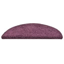 Berkfield Home Comfortable Carpet Stair Treads 15 pcs Dark Purple 56x17x3 cm - Size: Medium - thumbnail 5