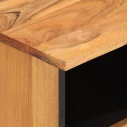 Berkfield Home TV Cabinet 100x33x46 cm Solid Wood Acacia in Brown - Size: 100 x 33 x 46 cm - thumbnail 8