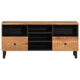 Berkfield Home TV Cabinet 100x33x46 cm Solid Wood Acacia in Brown - Size: 100 x 33 x 46 cm - thumbnail 5