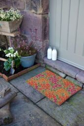 Artsy Mats Floral Pattern Coir Doormat (60 x 40cm) in Brown - Size: 40 cm x 60 cm - thumbnail 6