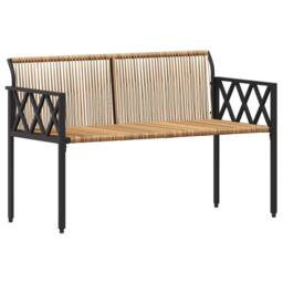 Berkfield Home Outdoor Furniture Set 4 pcs Brown & Cream White Poly Rattan - thumbnail 8