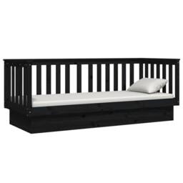 Berkfield Home Beautiful Day Bed Black 90x190 cm Solid Wood Pine - thumbnail 6