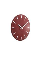 PRESENT TIME Karlsson Round Wall Clock Realista Dome - Burgundy Red - thumbnail 4