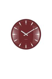 PRESENT TIME Karlsson Round Wall Clock Realista Dome - Burgundy Red - thumbnail 1