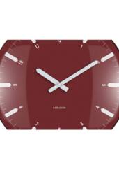 PRESENT TIME Karlsson Round Wall Clock Realista Dome - Burgundy Red - thumbnail 3