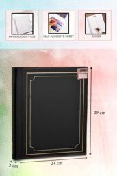 Arpan Deluxe 3 Self Adhesive Large Photo Albums Totaling 60 Pages 120 Sides - Black/Blue/Red - thumbnail 2