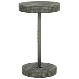 Berkfield Home 3 Piece Garden Bar Set Grey Poly Rattan&Solid Wood Acacia - thumbnail 5