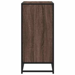 Berkfield Home Sideboard Brown Oak 68x35x76 cm Engineered Wood & Metal - Size: 68 x 35 x 76 cm - thumbnail 5