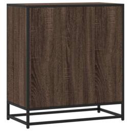 Berkfield Home Sideboard Brown Oak 68x35x76 cm Engineered Wood & Metal - Size: 68 x 35 x 76 cm - thumbnail 6