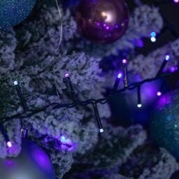 Samuel Alexander 1000 LED TreeBrights String Lights with Timer in Blue, Purple & White in Dark Green - thumbnail 7