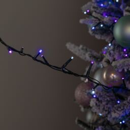 Samuel Alexander 1000 LED TreeBrights String Lights with Timer in Blue, Purple & White in Dark Green - thumbnail 3