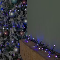 Samuel Alexander 1000 LED TreeBrights String Lights with Timer in Blue, Purple & White in Dark Green - thumbnail 4