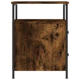Berkfield Home Bedside Cabinet Smoked Oak 44x45x60 cm Engineered Wood in Brown - Size: 44 x 45 x 60 cm - thumbnail 7