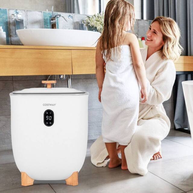Costway 20 L Towel Warmer Towel Warmer Bucket w/ Drying Mode (2-5 H) in White - image 1