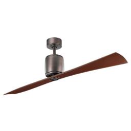 Netlighting Ferron 152cm 2 Blade Ceiling Fan Oil Brushed Bronze Remote Control in Brown