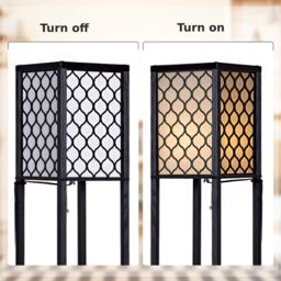 Costway Floor Lamp Freestanding Bedside Lounge Light Lamp W/3 Tier Storage Shelves E27 in Black - thumbnail 4