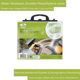 St Helens Home & Garden Water Resistant Wagon BBQ Cover in Green - thumbnail 5
