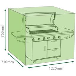 St Helens Home & Garden Water Resistant Wagon BBQ Cover in Green - thumbnail 2