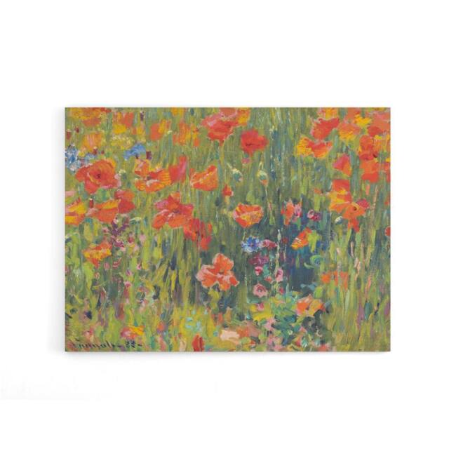 "Artery8 Vonnoh Robert William Poppies Floral Canvas Wall Art Print - Size: W18"" x H24""" - image 1