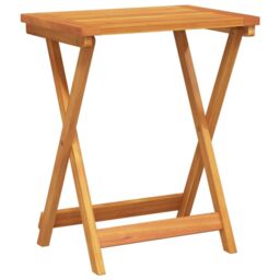 Berkfield Home Folding Garden Table 50x36x60 cm Solid Wood Acacia in Brown - Size: 50 x 36 x 60 cm - thumbnail 2