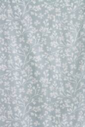 Catherine Lansfield 'Brooke Floral' Lined Pencil Pleat Curtains in Duck Egg Blue - Size: 168 cm width x 229 cm drop - thumbnail 3