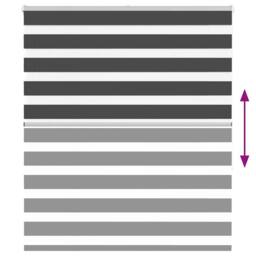 Berkfield Home Elegant Zebra Blind Black 130x150 cm Fabric Width 125.9 cm Polyester - thumbnail 5