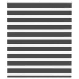 Berkfield Home Elegant Zebra Blind Black 130x150 cm Fabric Width 125.9 cm Polyester - thumbnail 2