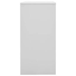Berkfield Home Locker Cabinets 2 pcs Light Grey & Red 90x45x92.5 cm Steel - thumbnail 4