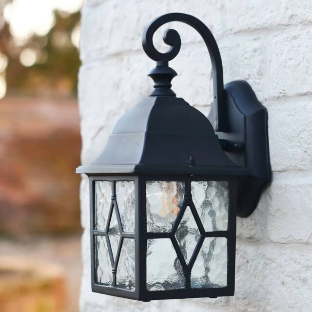 EONLION Contemporary Traditional Garden Lantern Outdoor Lighting IP44 in Black - image 1