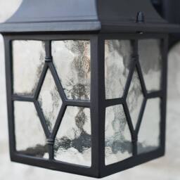 EONLION Contemporary Traditional Garden Lantern Outdoor Lighting IP44 in Black - thumbnail 4