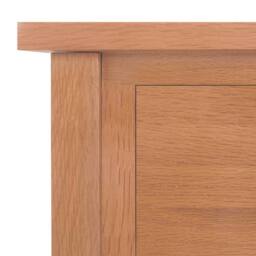 Berkfield Home Magazine Table with Drawer 35x27x55 cm Solid Oak Wood in Brown - Size: 35 x 27 x 55 cm - thumbnail 8