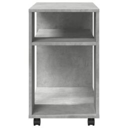 Berkfield Home Side Table with Wheels Concrete Grey 70x35x60 cm Engineered Wood - Size: 70 x 35 x 60 cm - thumbnail 6
