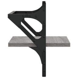 Berkfield Home Wall Shelves with Bars 2 pcs Grey Sonoma 30x25x30 cm - Size: 30 x 25 x 30 cm - thumbnail 6