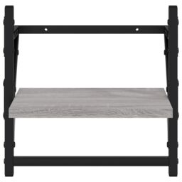 Berkfield Home Wall Shelves with Bars 2 pcs Grey Sonoma 30x25x30 cm - Size: 30 x 25 x 30 cm - thumbnail 5