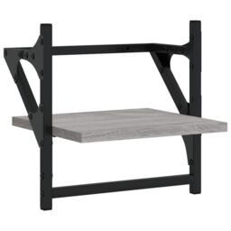Berkfield Home Wall Shelves with Bars 2 pcs Grey Sonoma 30x25x30 cm - Size: 30 x 25 x 30 cm - thumbnail 4